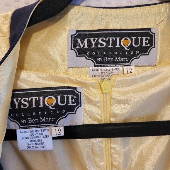 Ben Marc Yellow and Black Church Dress With Balero Jacket Size 12 NWT - Picture 2 of 10